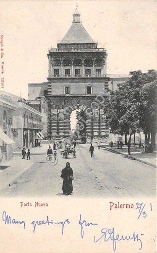 Cartolina - Postcard - Palermo - Porta Nuova - Animata … | Immagine principale
