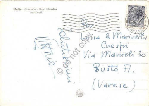 Cartolina - Postcard - Pallanza Collegio S. Maria (Novara)
