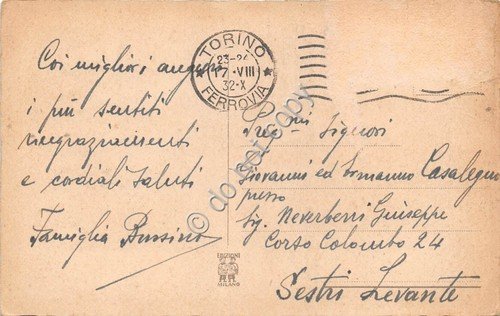 Cartolina - Postcard - Panorama di montagna sciatore animata 1932 … | Immagine Gallery 2