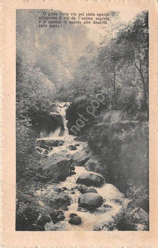 Cartolina - Postcard - Panorama ruscello in montagna - poesia … | Immagine principale