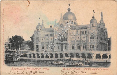 Cartolina - Postcard - Paris Exposition Universelle 1900 Palais Royal …