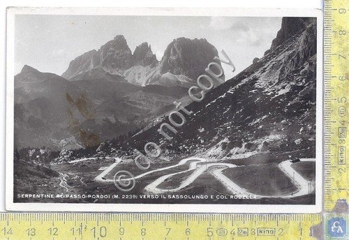Cartolina - Postcard - Passo Pordoi - Serpentine - Verso … | Immagine principale