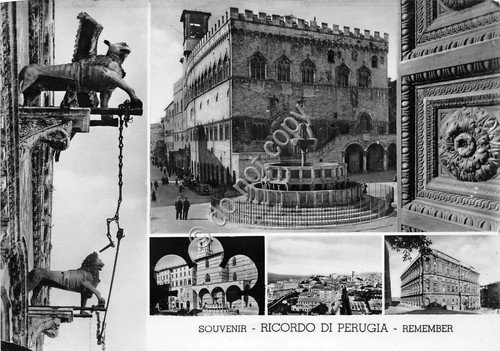 Cartolina - Postcard - Perugia - Ricordo di - Multivisione …