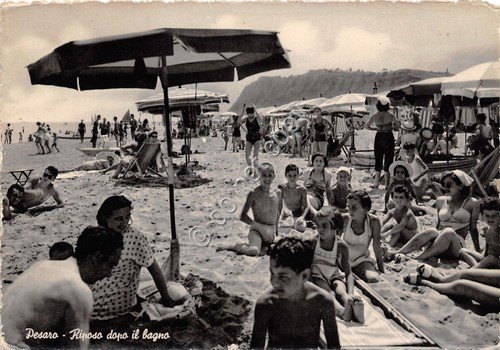 Cartolina - Postcard - Pesaro - Spiaggia - Animata - … | Immagine principale