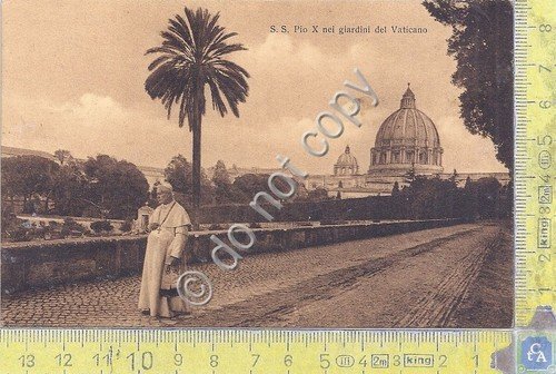 Cartolina - Postcard - Pio X nei giardini del Vaticano …