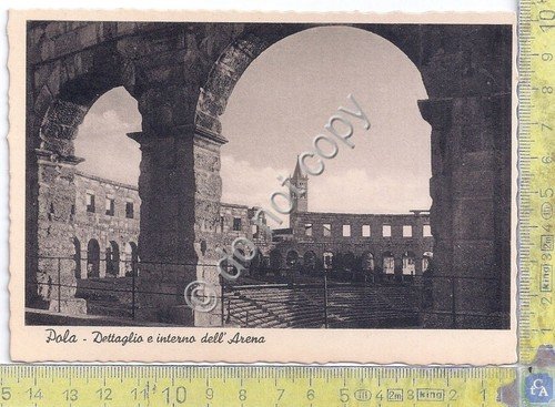Cartolina - Postcard - Pola - Dettaglio e interno dell'Arena