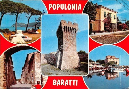 Cartolina - Postcard - Populonia Baratti - vedutine - anni …