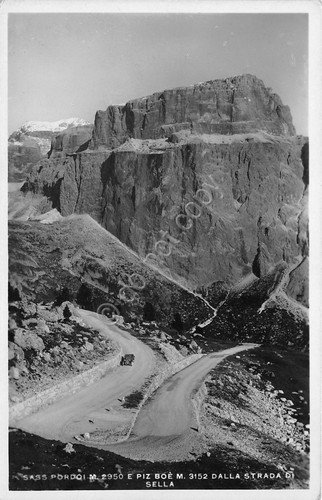 Cartolina - Postcard - Pordoi e Piz Boè dalla strada …