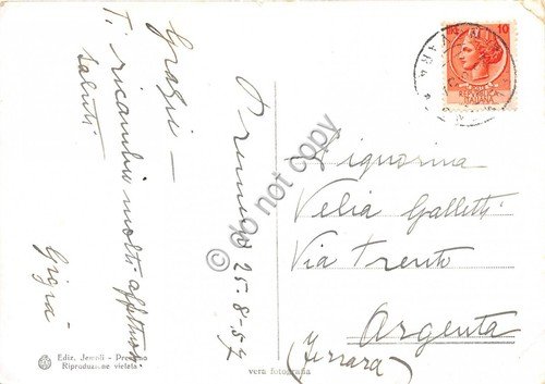 Cartolina - Postcard - Premeno panorama 1957 | Immagine Gallery 2