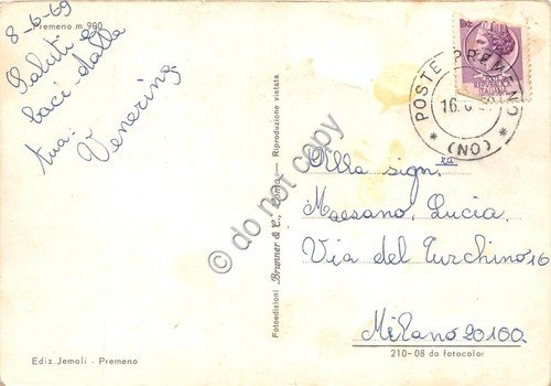 Cartolina - Postcard - Premeno vedutine (Verbania) | Immagine Gallery 2