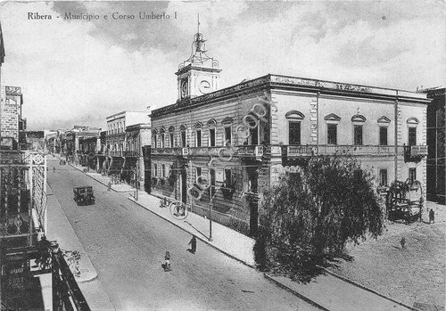Cartolina - Postcard - Ribera - Corso Umberto I - …