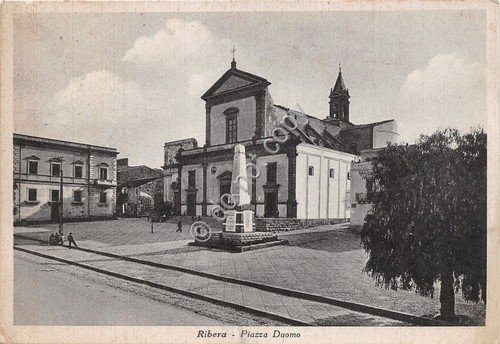 Cartolina - Postcard - Ribera - Piazza Duomo - animata … | Immagine principale