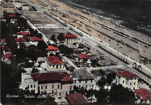 Cartolina - Postcard - Riccione - Panorama aereo - anni … | Immagine principale