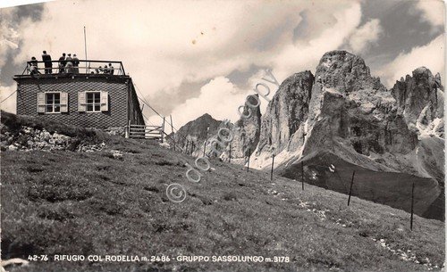 Cartolina - Postcard - Rifugio Col Rodella - 1952