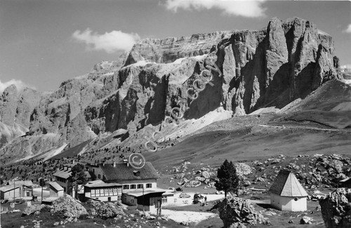 Cartolina - Postcard - Rifugio Passo Sella - 1955 | Immagine principale