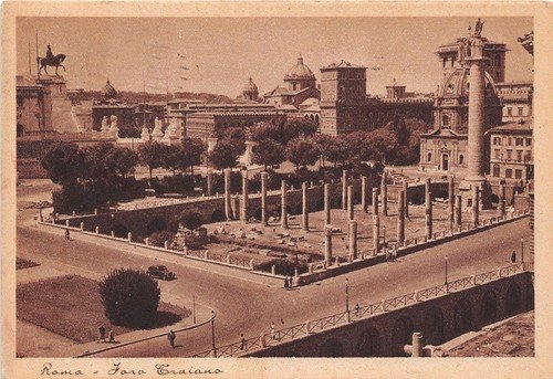 Cartolina - Postcard - Roma - Foro Traiano - 1942 | Immagine principale