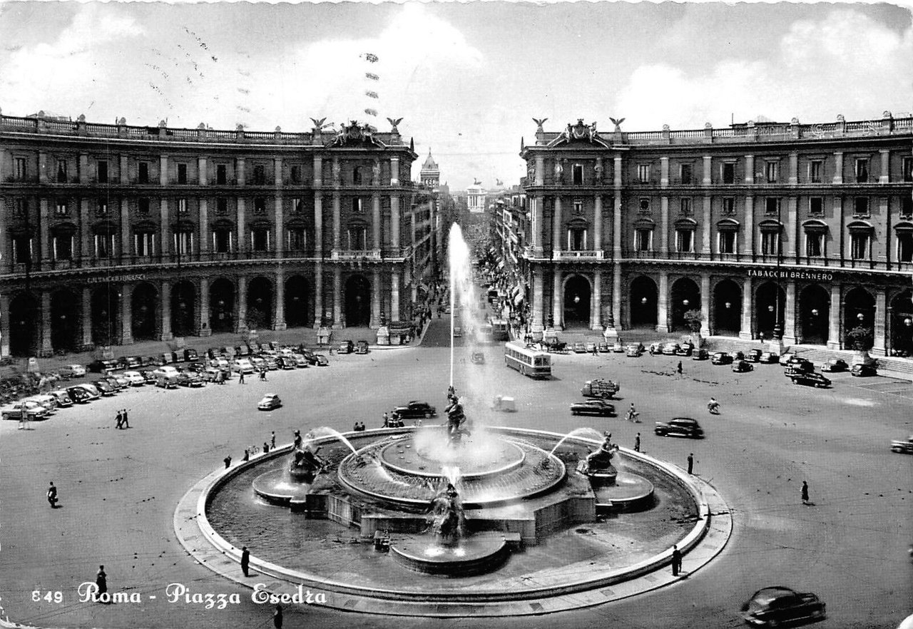 Cartolina - Postcard - Roma - Piazza Esedra - auto … | Immagine principale