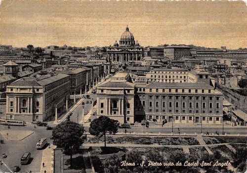 Cartolina - Postcard - Roma - S.Pietro visto da Castel … | Immagine principale