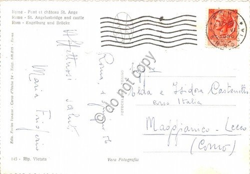 Cartolina - Postcard - Roma Ponte e Castel S. Angelo …