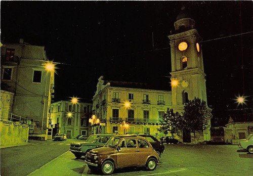 Cartolina - Postcard - Rossano - Piazza Steri - Notturno …