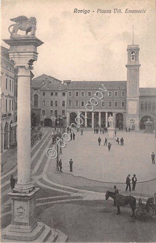Cartolina - Postcard - Rovigo - Piazza V. Emanuele - …