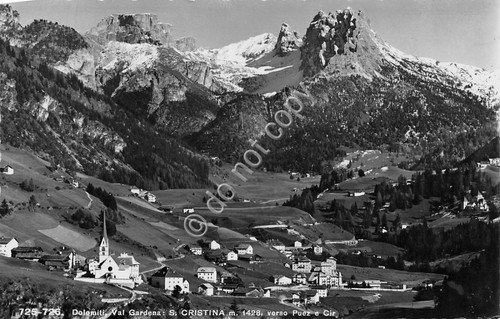 Cartolina - Postcard - S. Cristina Val Gardena - panorama …