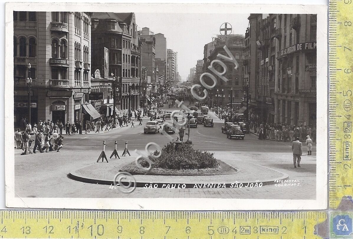 Cartolina - Postcard - S. Paulo - Avenida Sao Joao …