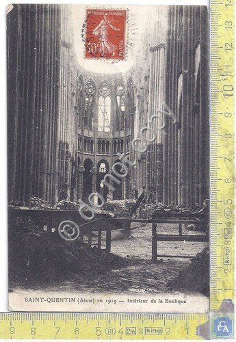 Cartolina - Postcard - Saint Quentin Basilique - Ruins - … | Immagine principale