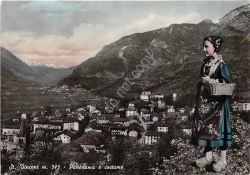Cartolina - Postcard - Saint Vincent - Panorama - Costume …