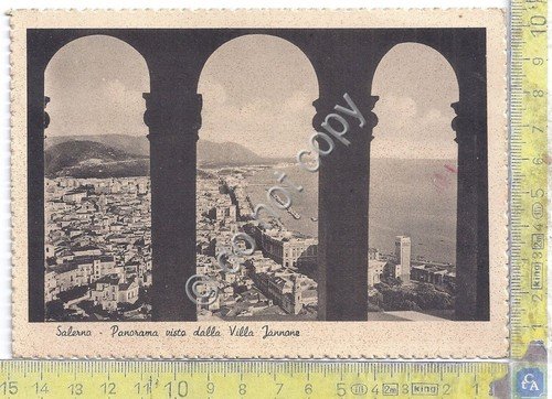 Cartolina - Postcard - Salerno - Panorama da Villa Jannone …