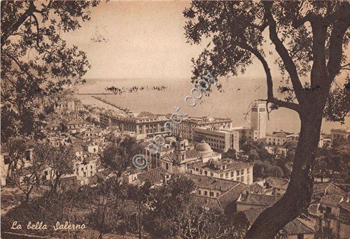 Cartolina - Postcard - Salerno - Panorama dall'alto - anni …