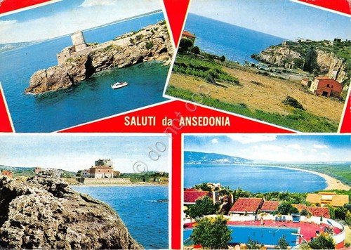 Cartolina - Postcard - Saluti da - Ansedonia - vedutine …