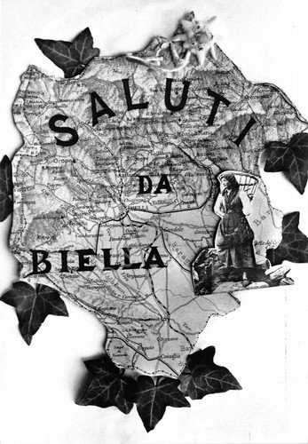 Cartolina - Postcard - Saluti da - Biella - cartina … | Immagine principale