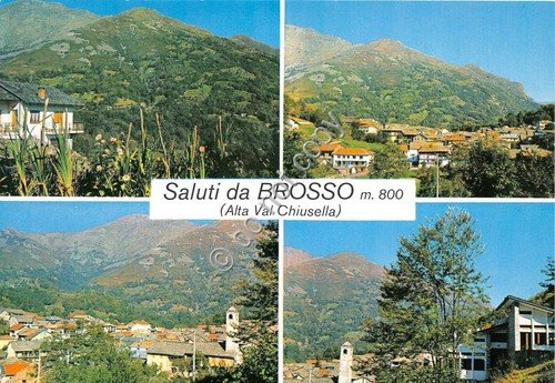 Cartolina - Postcard - Saluti da - Brosso - Multivisione …