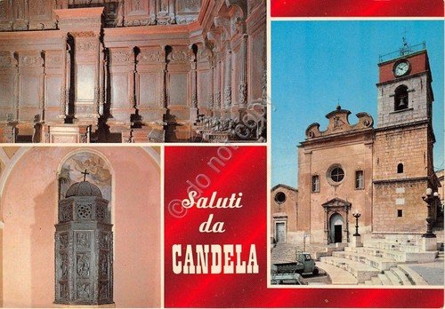 Cartolina - Postcard - Saluti da - Candela - vedutine …