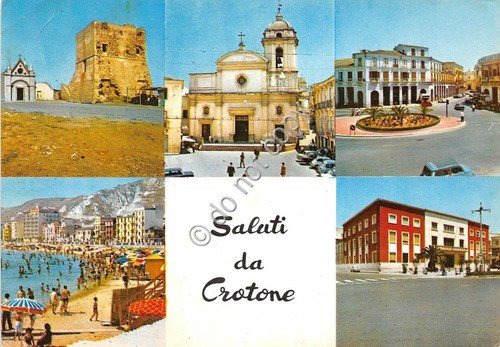 Cartolina - Postcard - Saluti da - Crotone - Vedutine …