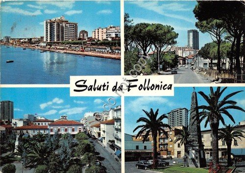 Cartolina - Postcard - Saluti da - Follonica - vedutine … | Immagine principale