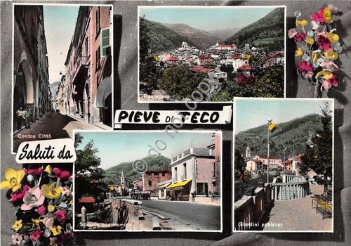 Cartolina - Postcard - Saluti da - Pieve di Teco …