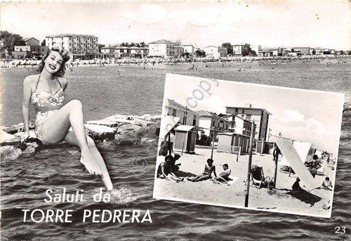 Cartolina - Postcard - Saluti da - Torre Pedrera - …