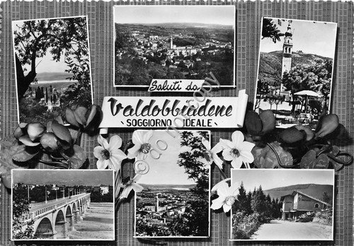 Cartolina - Postcard - Saluti da - Valdobbiadene - vedutine … | Immagine principale