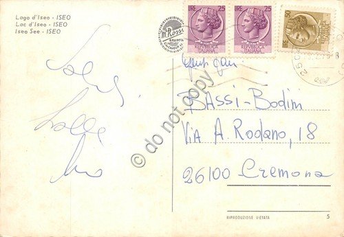 Cartolina - Postcard - Saluti da Lago d ' Iseo …