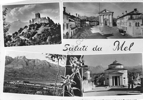 Cartolina - Postcard - Salutii da - Mel - Vedutine | Immagine principale
