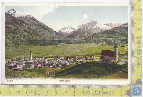 Cartolina - Postcard - Samaden - colorata - anni '50? | Immagine principale