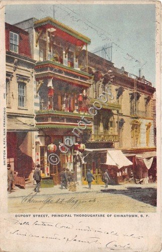 Cartolina - Postcard - San Francisco Dupont Street Chinatown animata …
