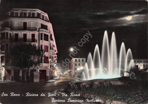 Cartolina - Postcard - San Remo - Notturno - Via …