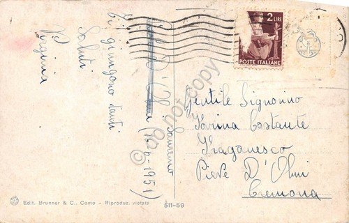 Cartolina - Postcard - Sanremo panorama Ed Brunner 1951 | Immagine Gallery 2