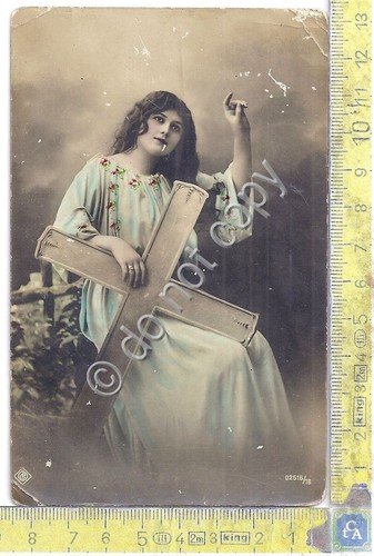 Cartolina - Postcard - Santa con Croce - anni '10 … | Immagine principale