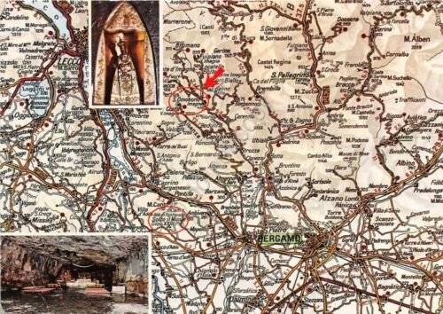 Cartolina - Postcard - Santuario della Cornabusa - mappa - …