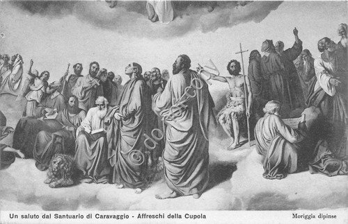 Cartolina - Postcard - Santuario di Caravaggio - affreschi della …