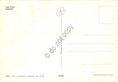 Cartolina - Postcard - Sarnico lungolago con barche
